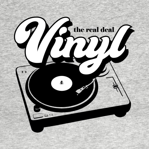 Vinyl Records - The Real Deal - Retro Record Player Turntable by SmokyKitten